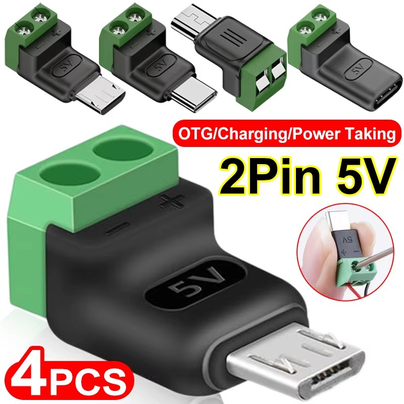 Screw Terminal Block - 1-4Pcs 5V Crimp Terminal Block Green