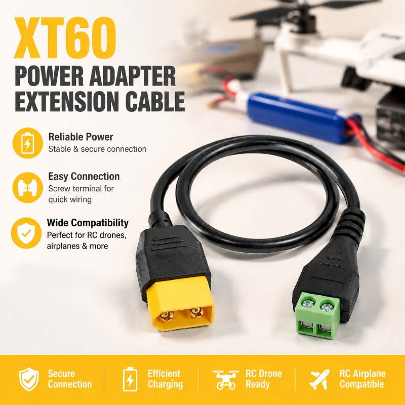 Screw Terminal Block - XT60 Connector Male Female To 2