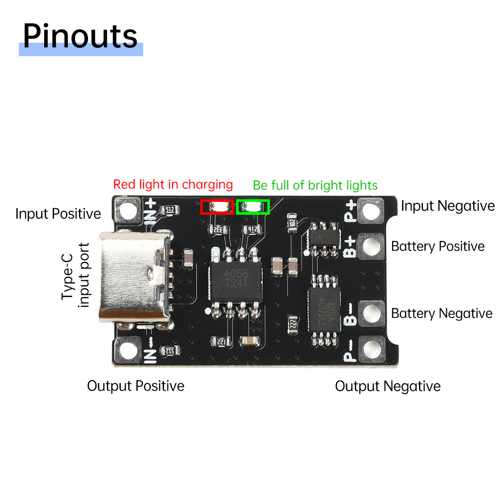 5pcs Type C DC 4-8V TP4056 Li- - đánh giá và giá Li Ion Charger Module