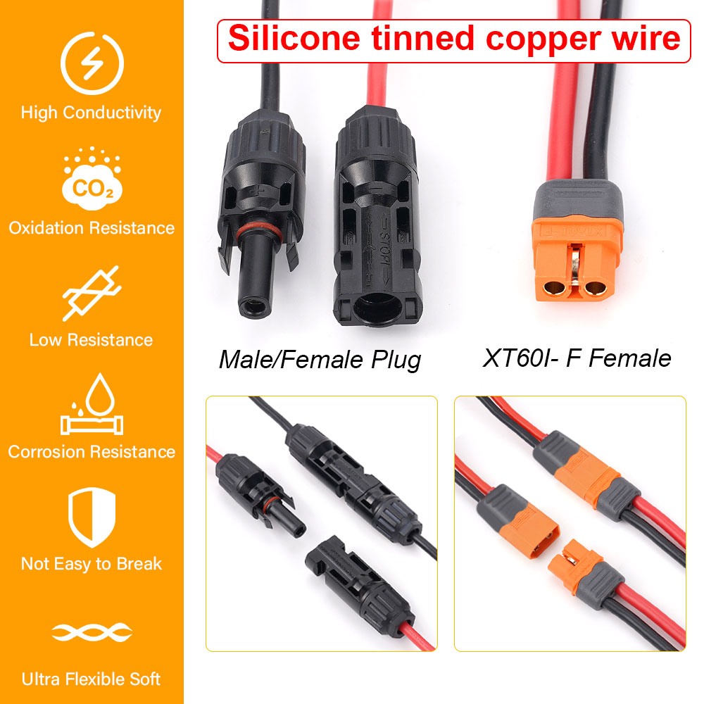 1/2/3M Solar Connector to XT60 - đánh giá và giá Ipex Connector
