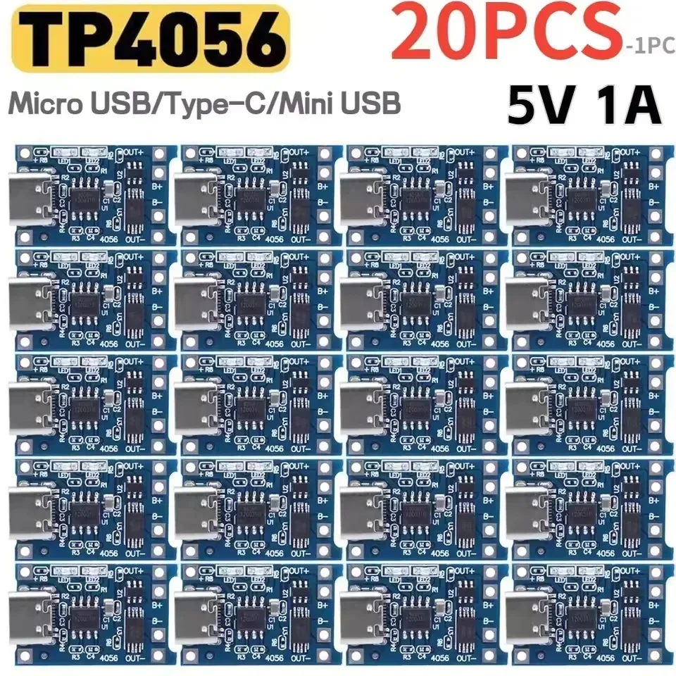 1-20PCS Type-c/Micro/Mini USB  - đánh giá và giá Li Ion Charger Module