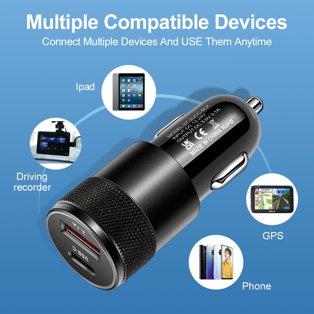 66W USB Car Charger Type C Fas - đánh giá và giá Usb C Cable