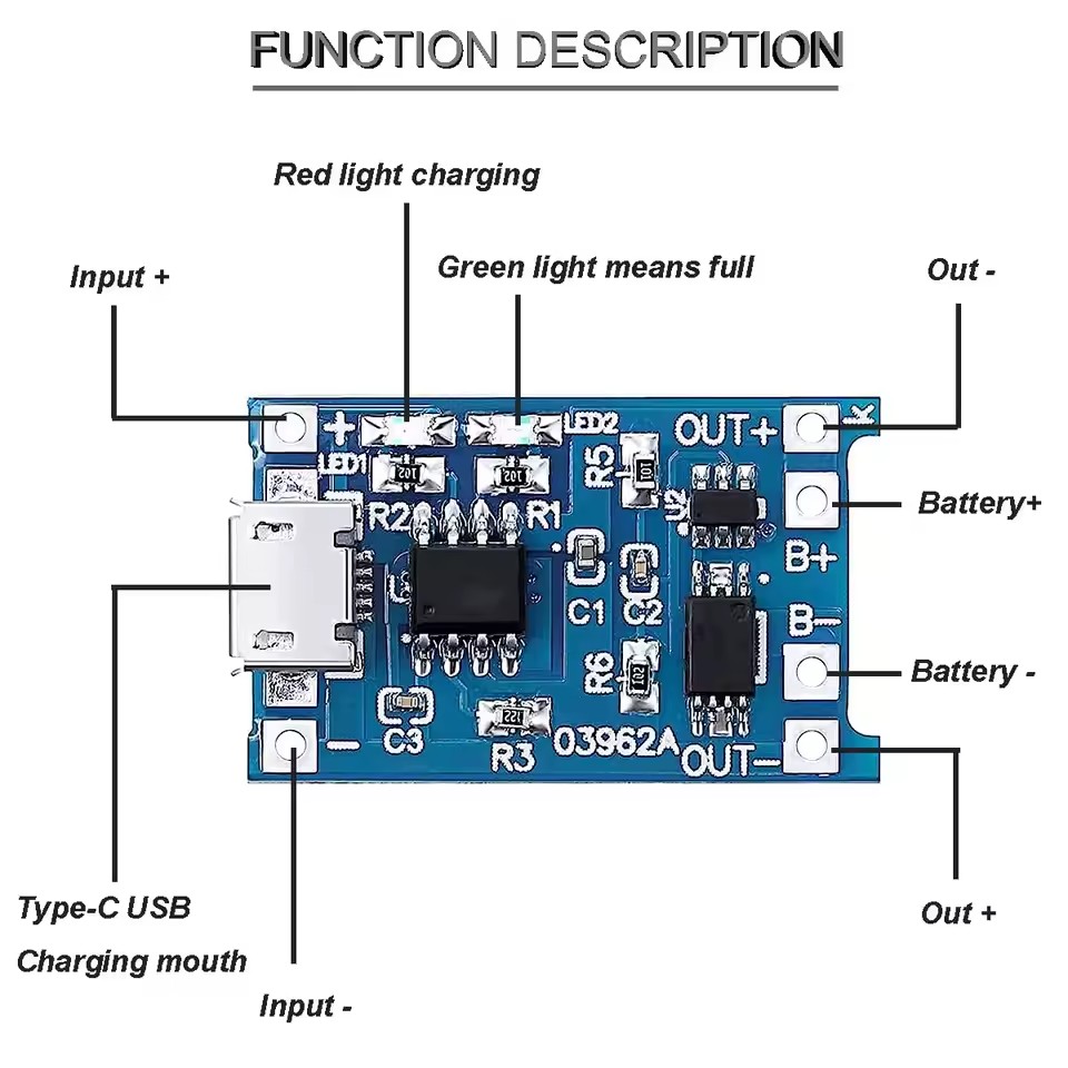 USB Type-C TP4056 Charging Mod - đánh giá và giá Micro Usb Cable