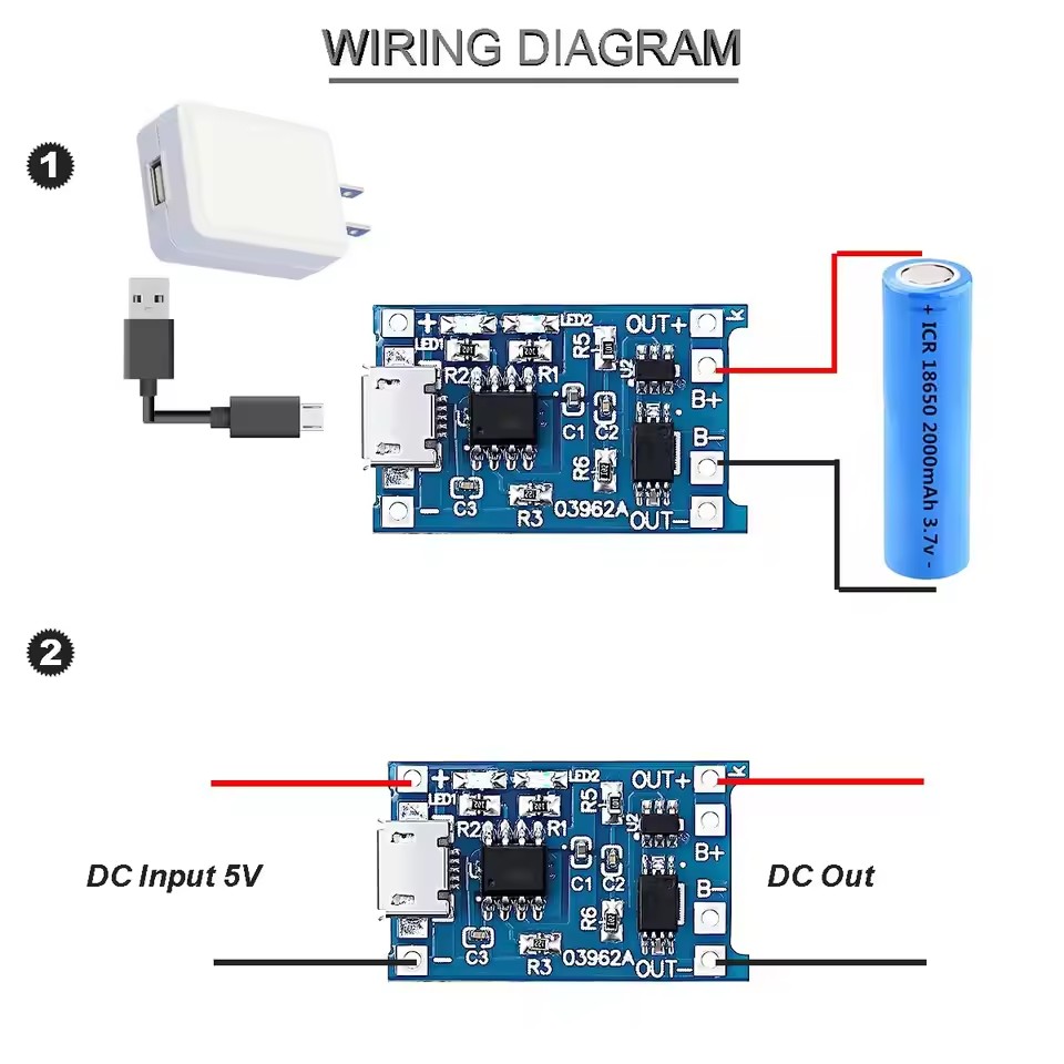 USB Type-C TP4056 Charging Mod - đánh giá và giá Micro Usb Cable